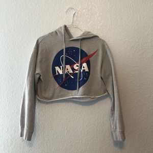 NASA Cropped Hoodie